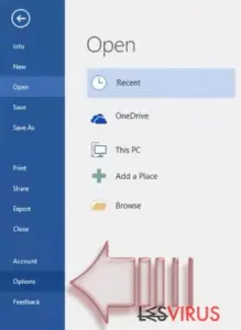 Disable Macros on Windows. Step 2