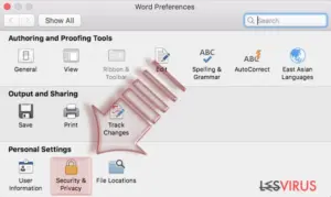 Disable Macros on Mac OS X. Step 2