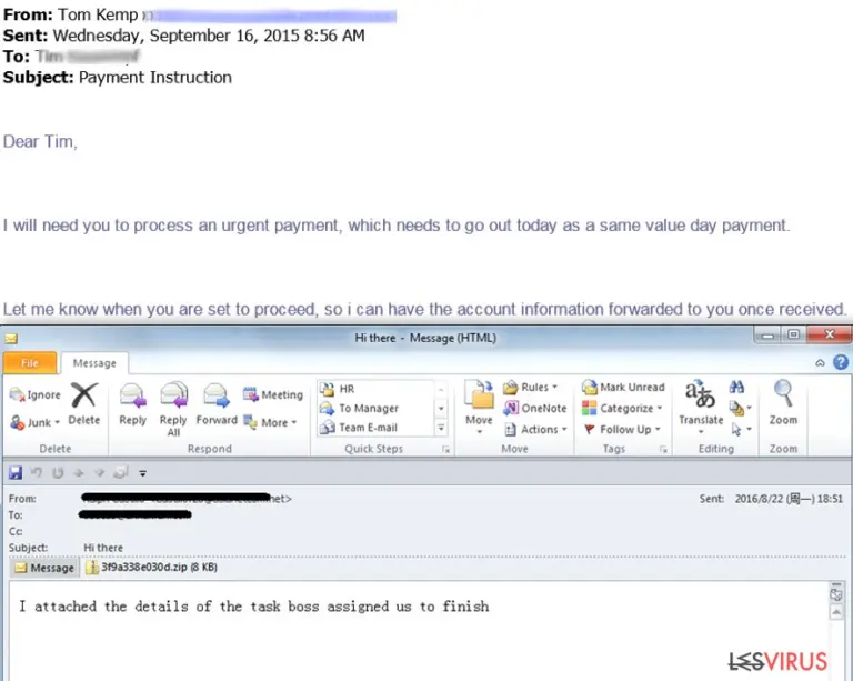 Task from boss spam