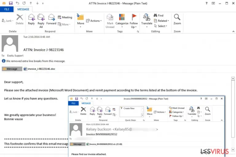 Malicious emails distributing Locky