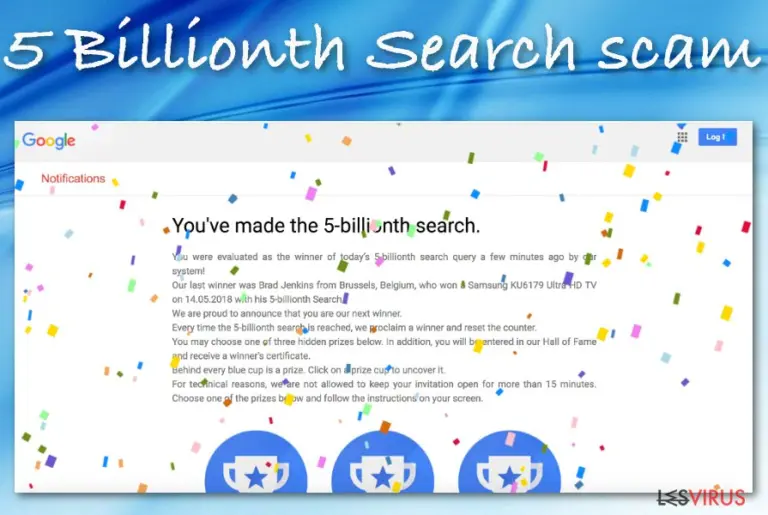 5 Billionth Search scam