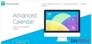 The picture showing Advanced Calendar page