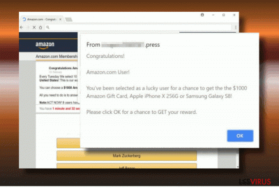 Abbildung "Amazon.com Membership Rewards"-Pop-up