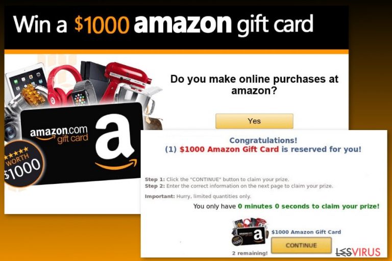 "Amazon Gift Card"-Virenbeispiel