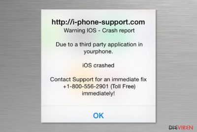 Screenshot Apple “Warning Virus Detected”-Virus