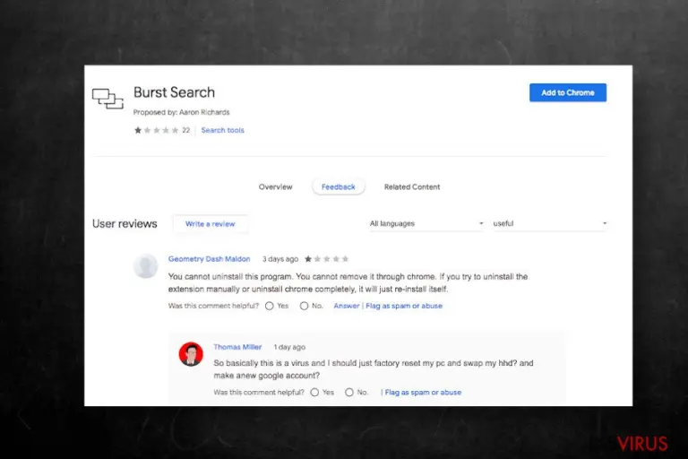 Burst Search extension