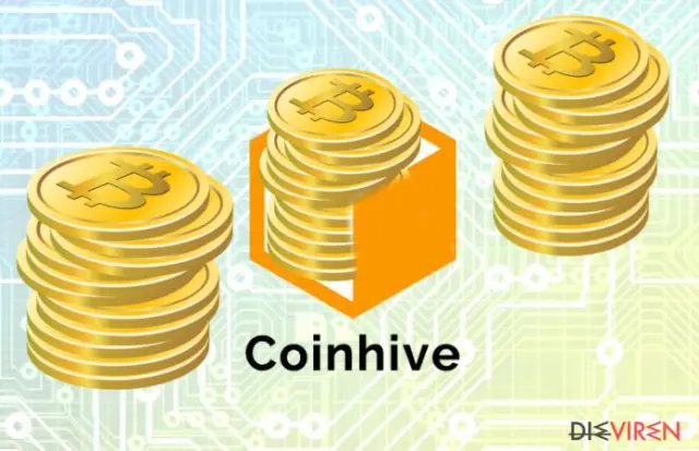 The picture illustrating Coinhive misused for mining cryptocoins
