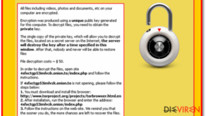 the picture of Cryptorbit ransom note