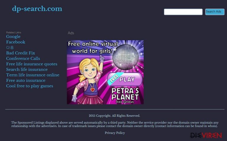 Dp-search.com redirect virus