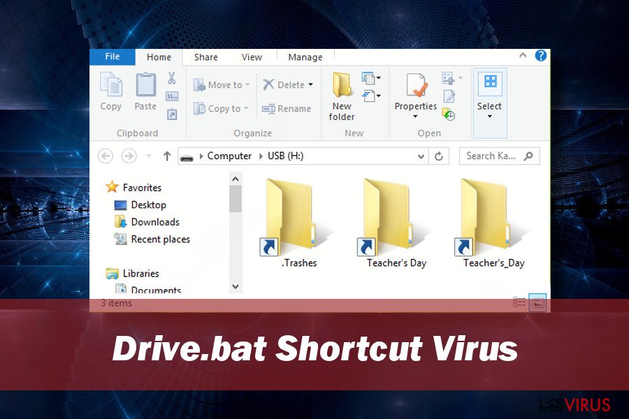 Drive.bat-Verknüpfungsvirus macht Dateien auf externen Speichergeräten unzugänglich