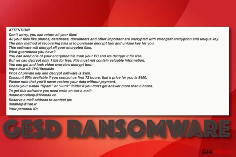 Gesd ransomware virus
