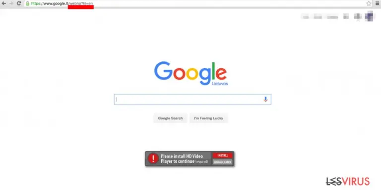 Corrupted Google WebHP search