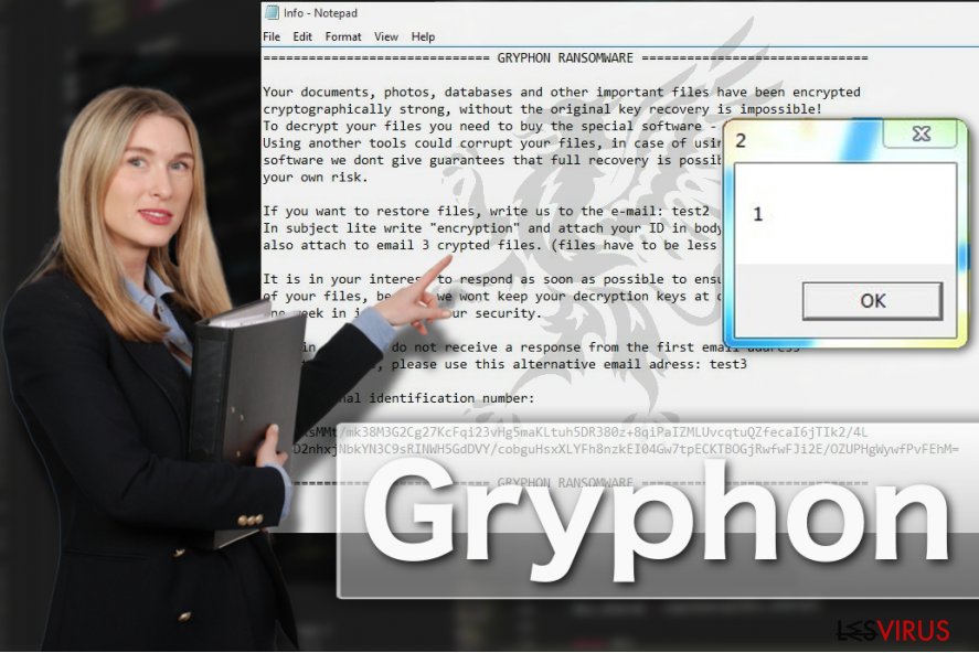 Abbildung Gryphon-Erpressersoftware