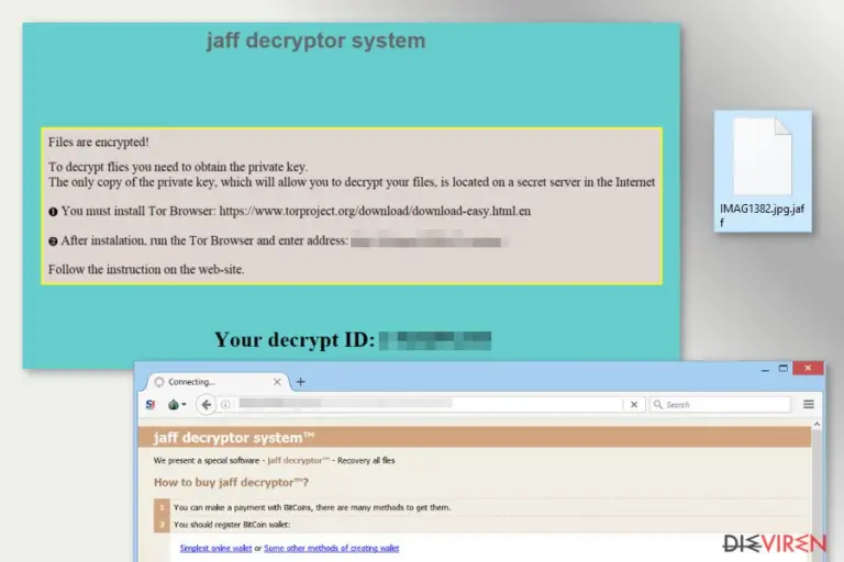 Abbildung Erpressungsprogramm Jaff