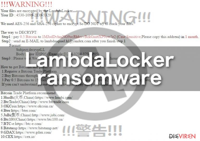 LambdaLocker ransomware virus