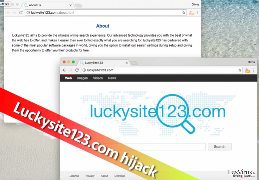  Luckysite123.com virus hijacked Chrome