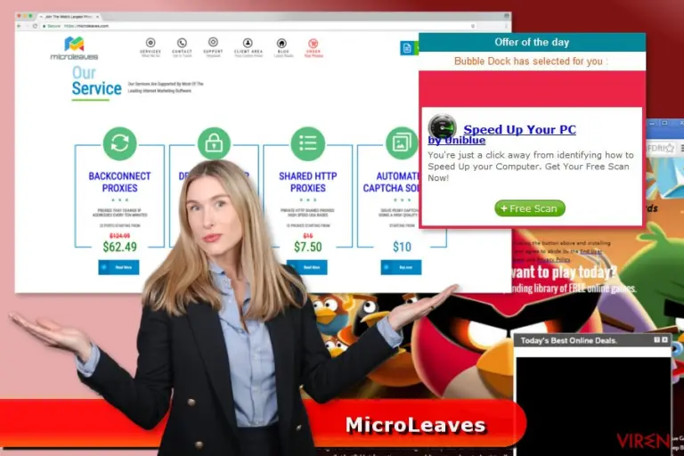 Example of MicroLeaves ads
