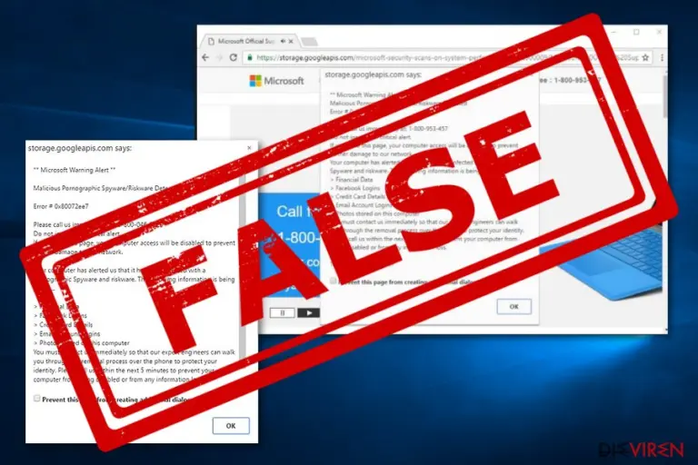 Microsoft Warning Alert virus