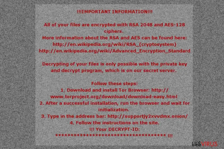 The ransom note by Mole02 ransomware virus