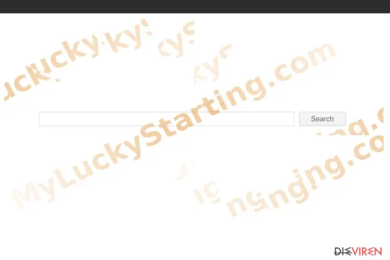 The image displaying myluckystarting.com