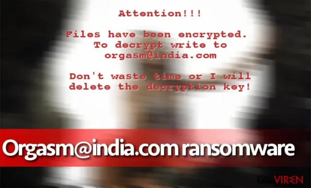 The wallpaper set by Orgasm@india.com virus