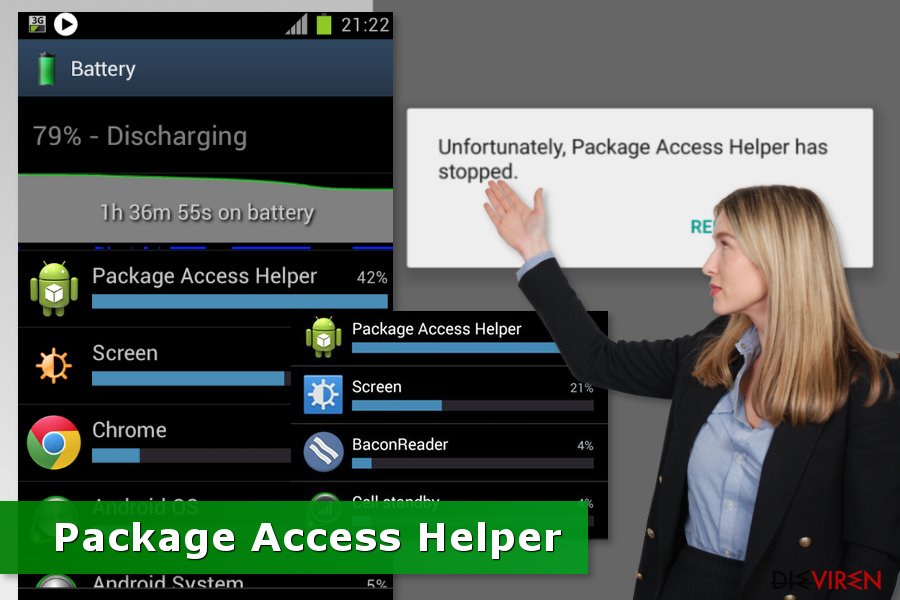 Abbildungen von Problemen mit dem Package Access Helper