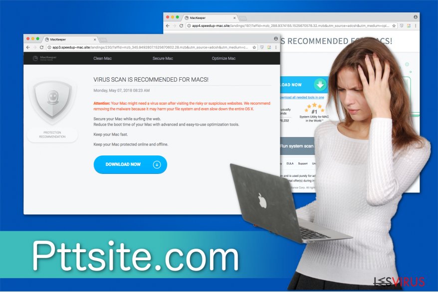 Beispiel Pttsite.com-Adware