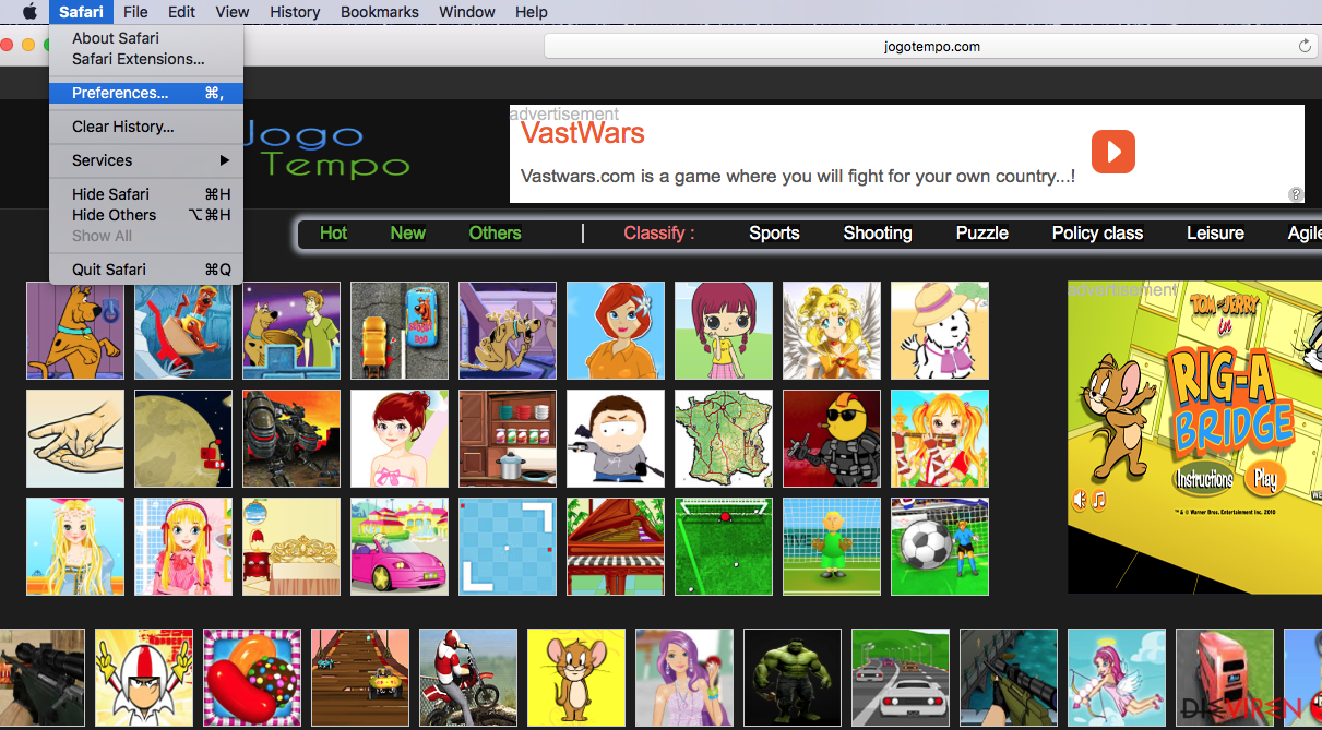 The picture showing Safari infected with Jogotempo virus