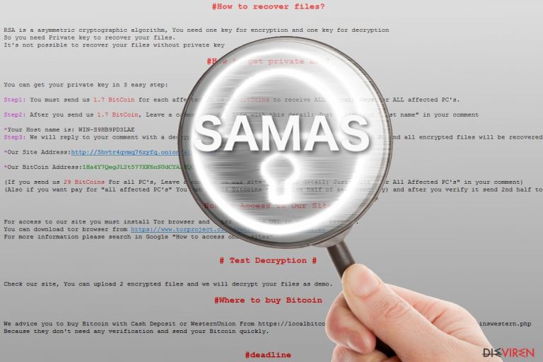 Das Erpressungsprogramm Samas unter die Lupe genommen