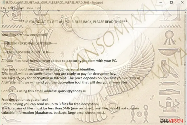 The picture illustrating Scarab malware