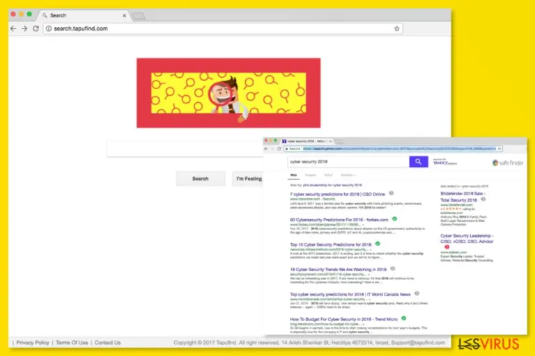 Abbildung Search.tapufind.com-Suchmaschine
