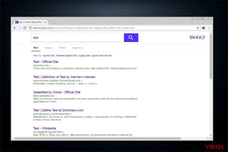 Potenziell unerwünschtes Programm Search.yahoo.com