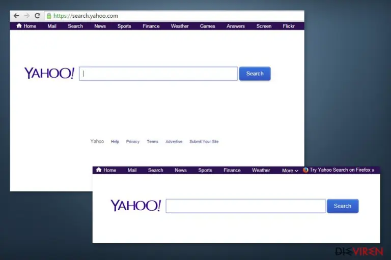 Picture of search.yahoo.com redirect