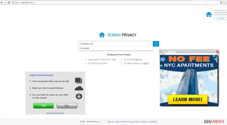 The image showing SearchPrivacy.co virus