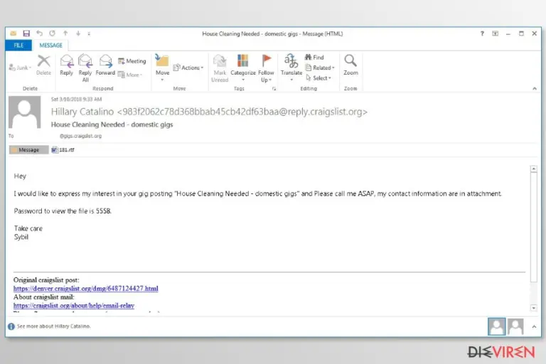Sigma ransomware is spread via malicious emails