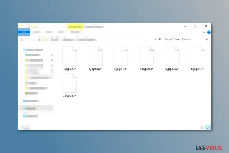 STOP ransomware encrypted files