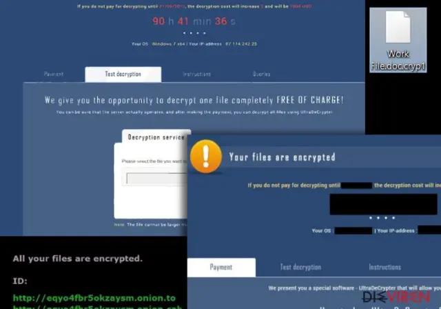 An image displaying UltraDeCrypter and Ultra Crypter ransomware