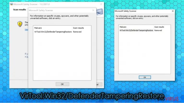 VirTool:Win32/DefenderTamperingRestore