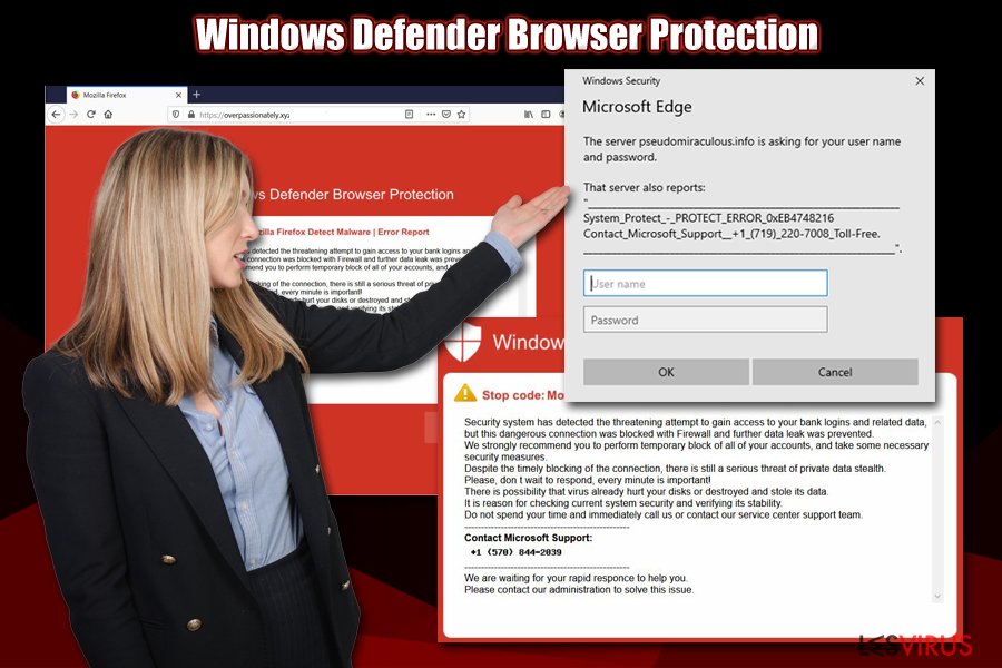 Die Betrugsmasche Windows Defender Browser Protection