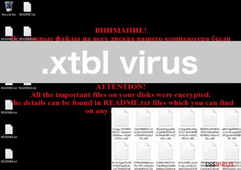 An illustration of the .xtbl virus ransomware